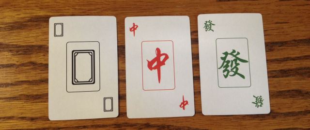 Mah Jong, The Honors (or "Majors," using tarot lingo), the Three Dragons