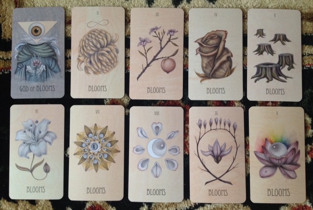 Wooden Tarot - Minors Blooms (Cups)