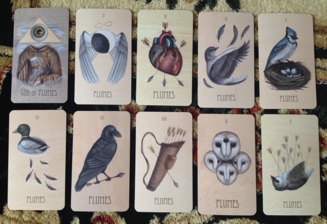 Wooden Tarot - Minors Plumes (Swords)