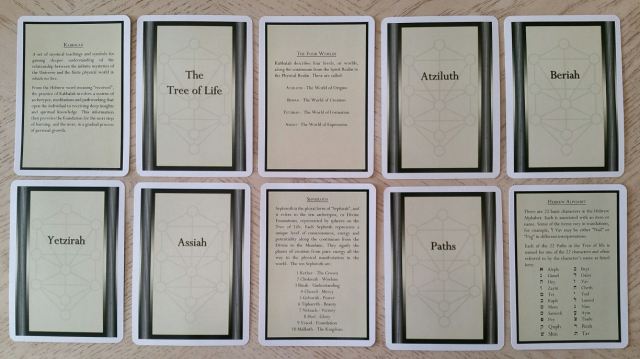 Tree of Life Kabbalah Learning Cards 04 Cards Back