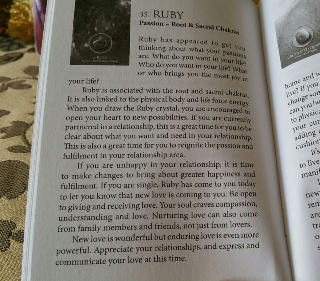 Eternal Crystals Oracle Cards 07 Ruby (Book Entry)