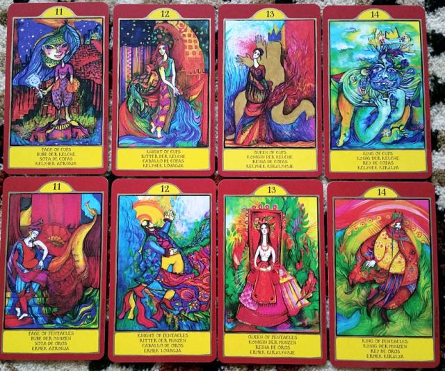 Gypsy Palace Tarot 11 Cups Pentacles Courts