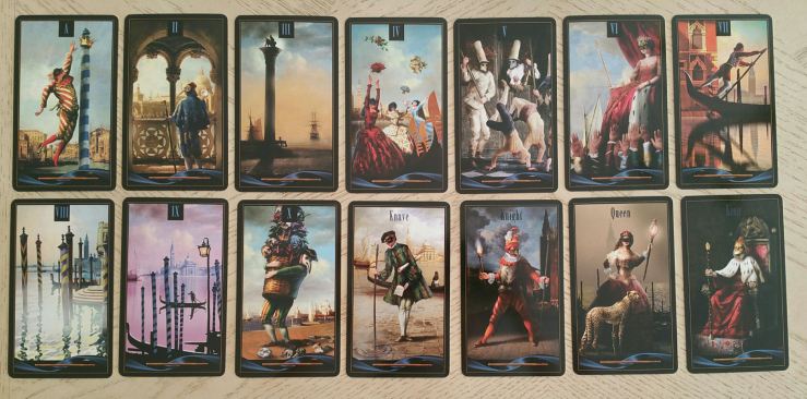 Paul the Venetian Tarot - Five of Wands card